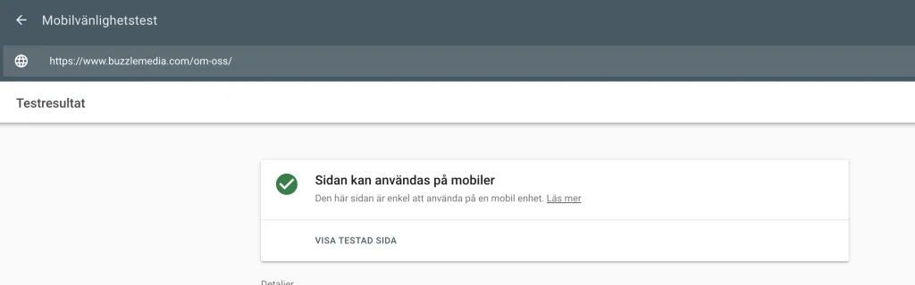 Google mobiltest